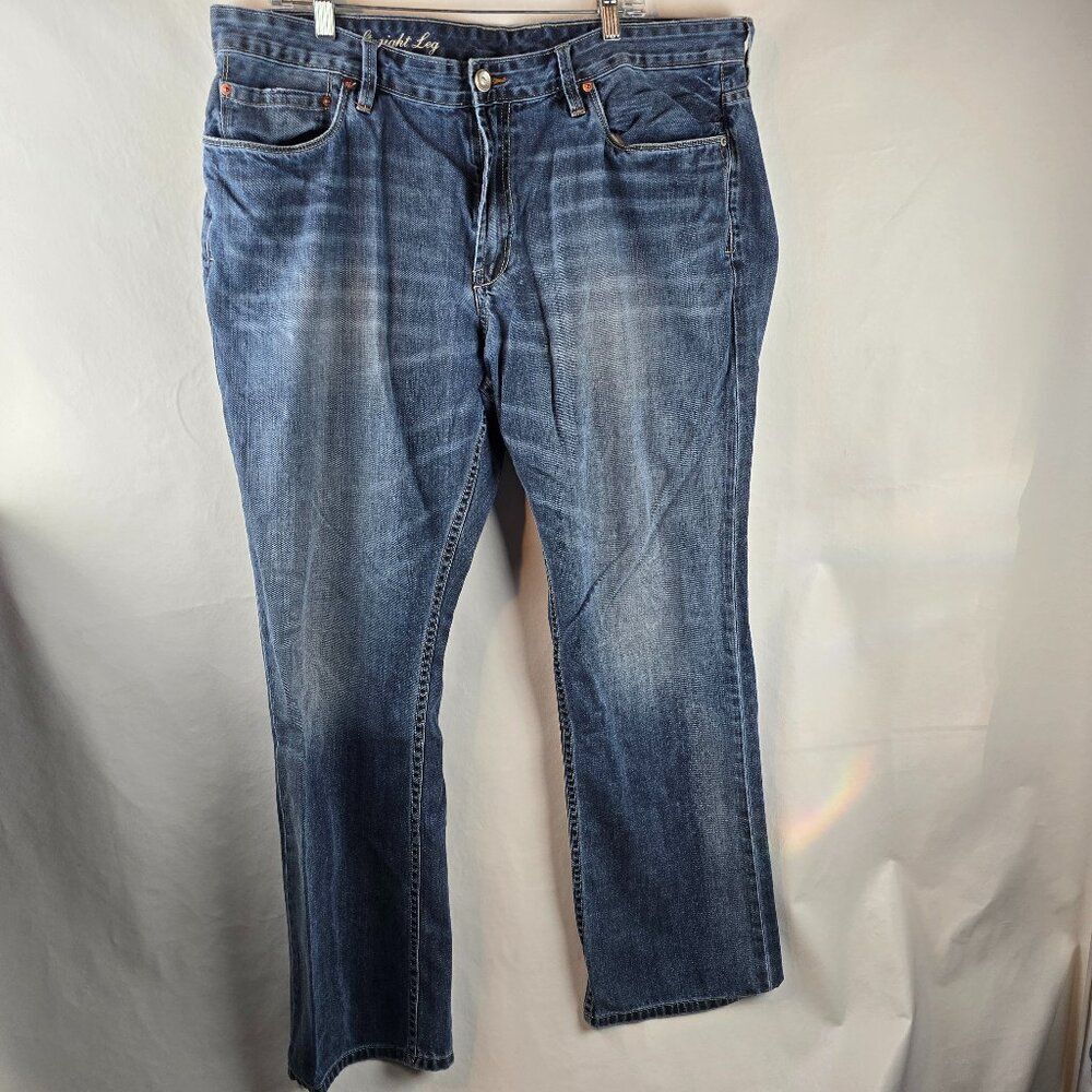 Tommy Bahama Jeans Mens 42x32 Blue Denim Standard Straight Leg Dark Wash Comfort